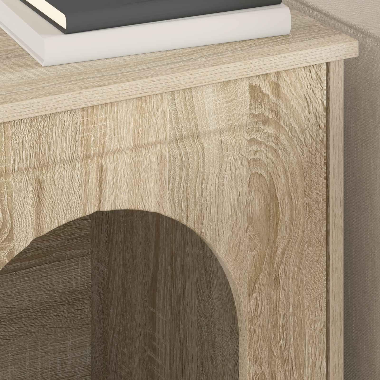Katzenhaus Sonoma 53 x 52 x 62 cm Holzwerkstoff Katzenhöhle | Modernes Katzenhaus für das Wohnzimmer. Stabiler Rückzugsort aus Holzwerkstoff mit bis zu 60 kg Tragkraft.