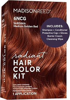 Madison Reed Radiant Hair Color Kit - 6NCG Medium Golden Red with Copper...