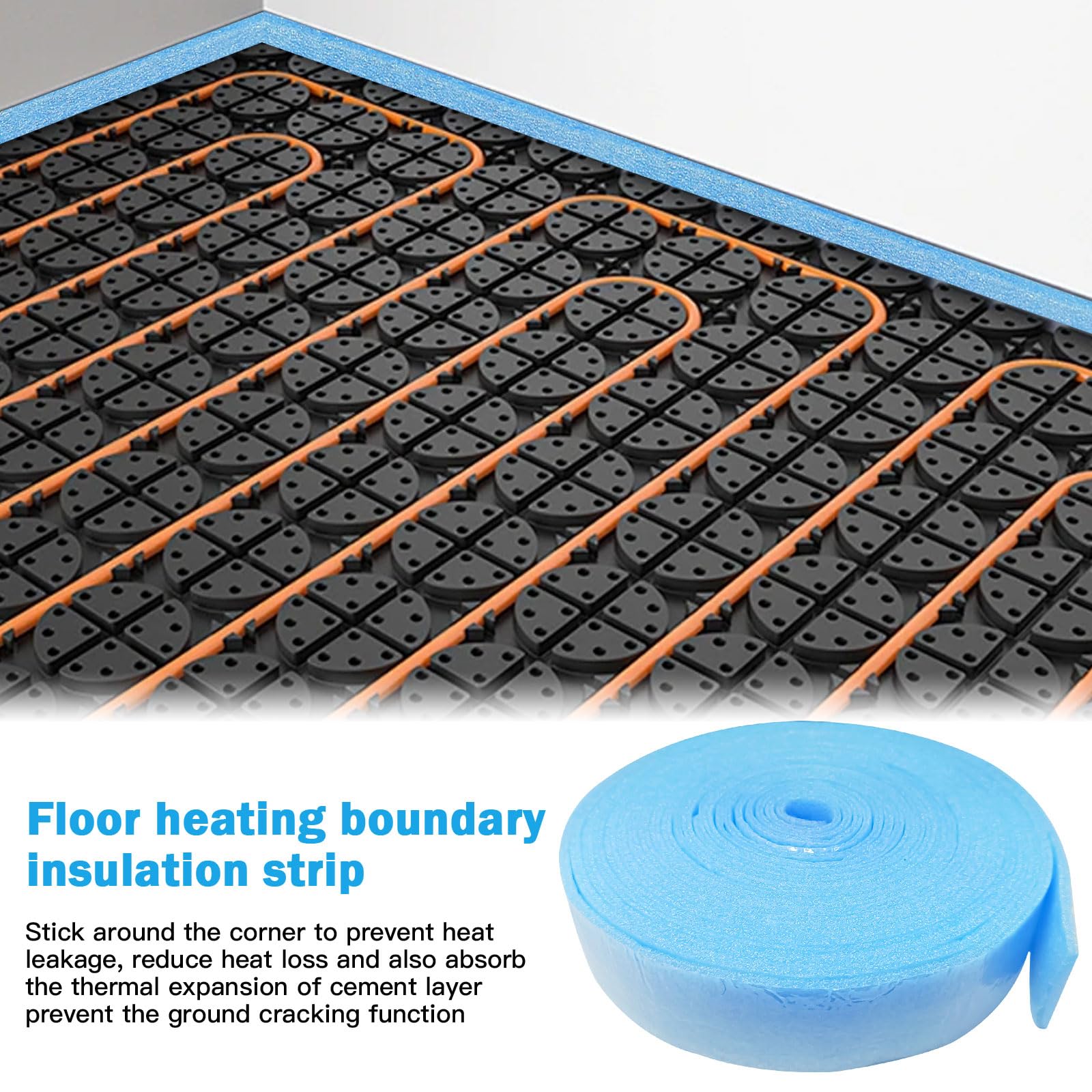 Randisolatiestrip Zelfklevend 50mm X 5mm X 10m - Roze Randisolatie Voor Vloerverwarming