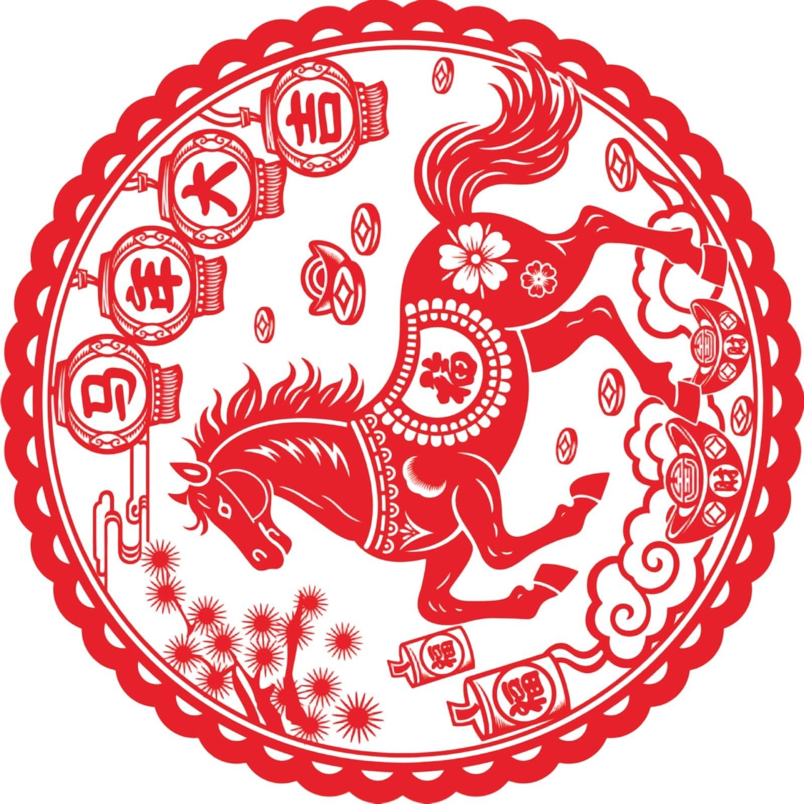 20Pcs Year of Horse Window Sticker 2026 Chinese New Year Decorations Paper Cut PVC Window Cling for Glass Door Chinese Horse Clings Static Sticker