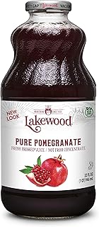 Lakewood PURE Pomegranate Juice, 32 Fl Oz (Pack of 6)