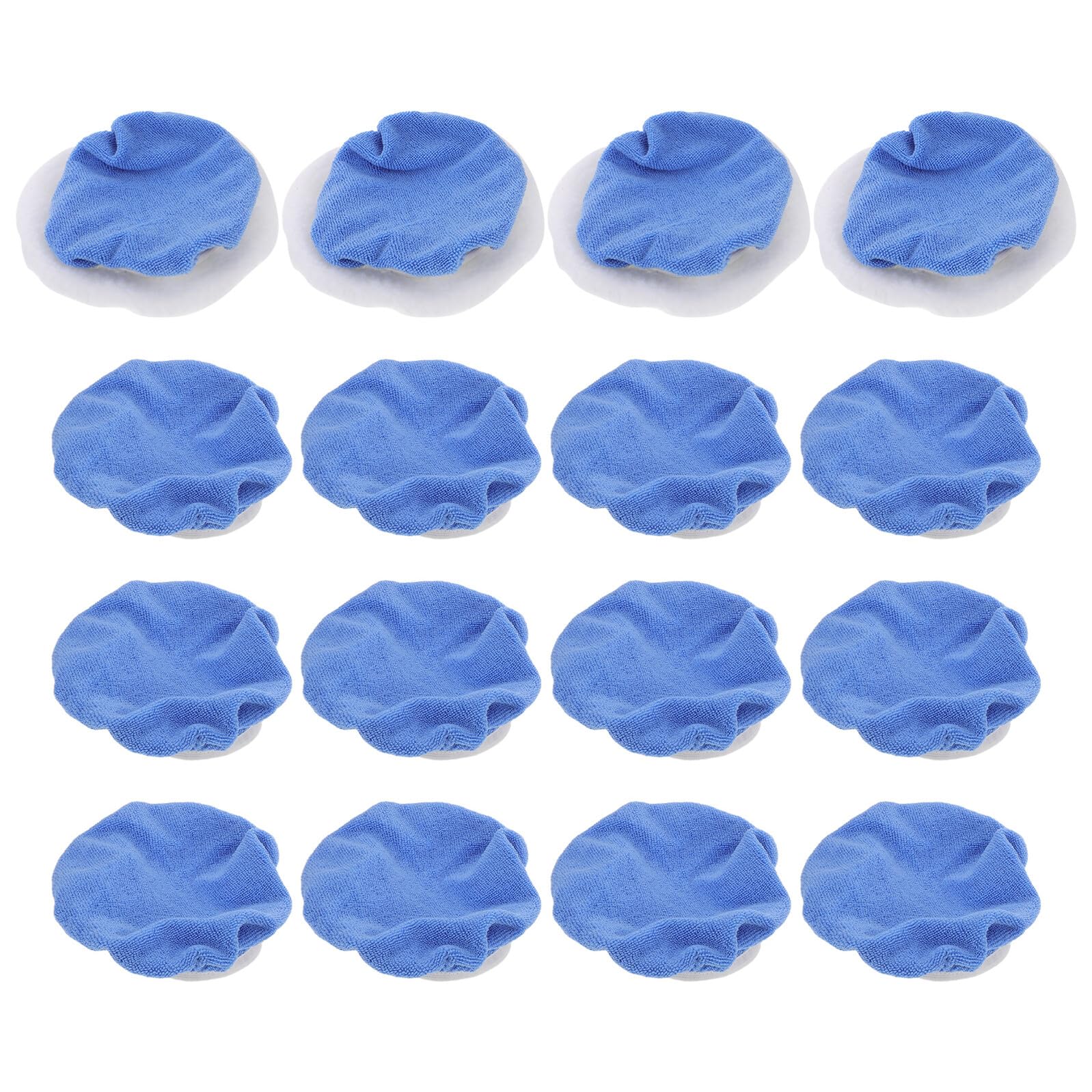 NUOBESTY 16pezzi Coperture per Tampone in Fibra Coperture per Tampone per Lucidatura Auto Accessori per Cura Auto per Pulizia Veicoli per Lucidatura