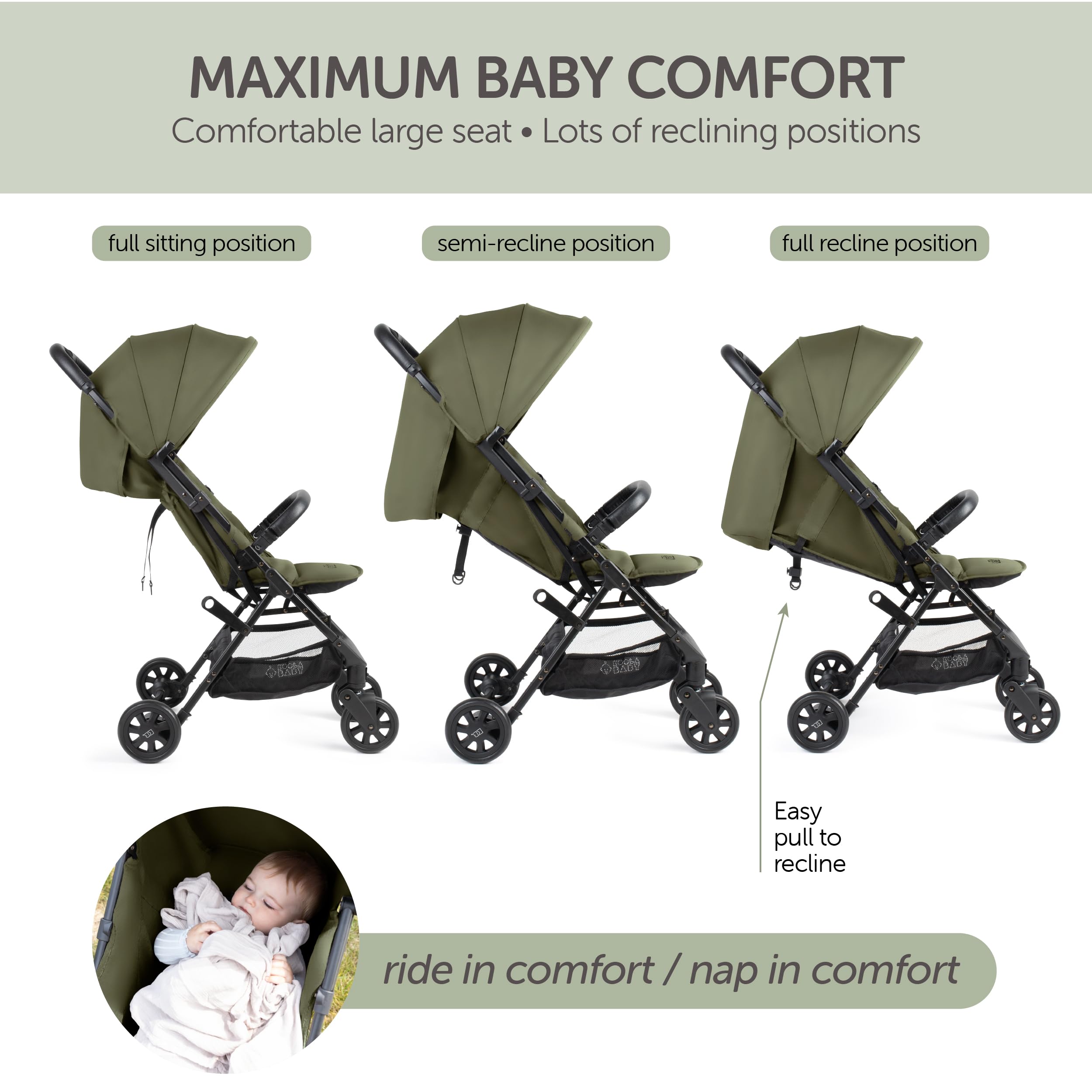 Inglesina Quid - Carriola De Viaje Ligero Ultra Compacto, Para Bebés Y Niños Pequeños, Asiento Plegable, Reclinable, Toldo Plegable, 3 Meses - 50 Libras, Sin BPA