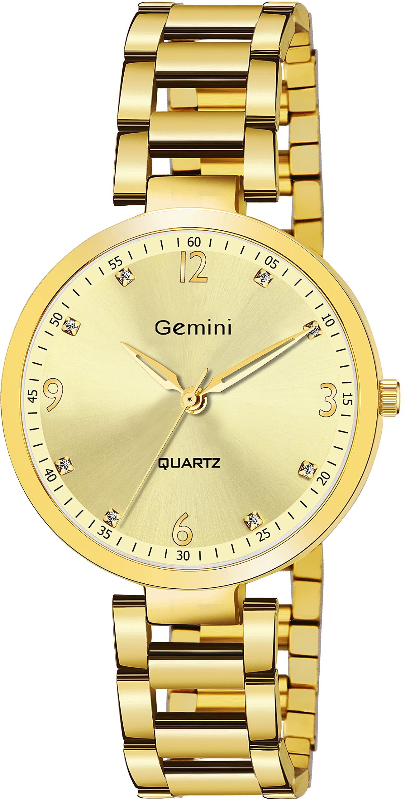 Gemini Analog Golden Dial Womens Watch -JMD 2480YM01 with Golden Stainless Steel Bracelet Strap (B09C2KCWHK) Amazon Price History, Amazon Price Tracker