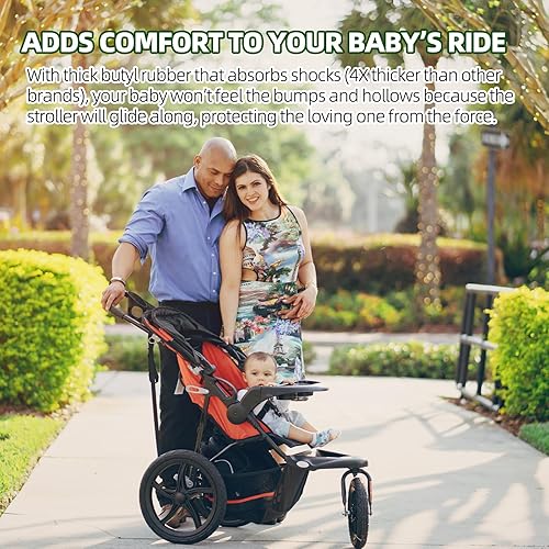 Miniatura 3 de Tubos y neumáticos de repuesto de rueda delantera y trasera de 12.5 pulgadas, compatible con tubos de neumáticos BoB Cochecito Revolution