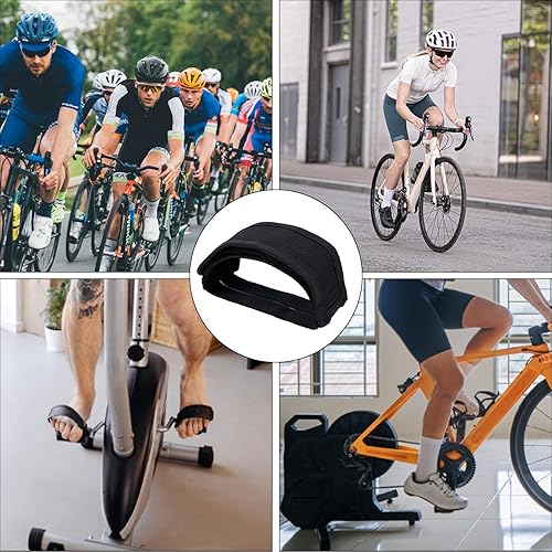 Miniatura 7 de 2 pares de correas para pedal de bicicleta, correas de clip para dedos de los pies, correas antideslizantes ajustables para pie de bicicleta,