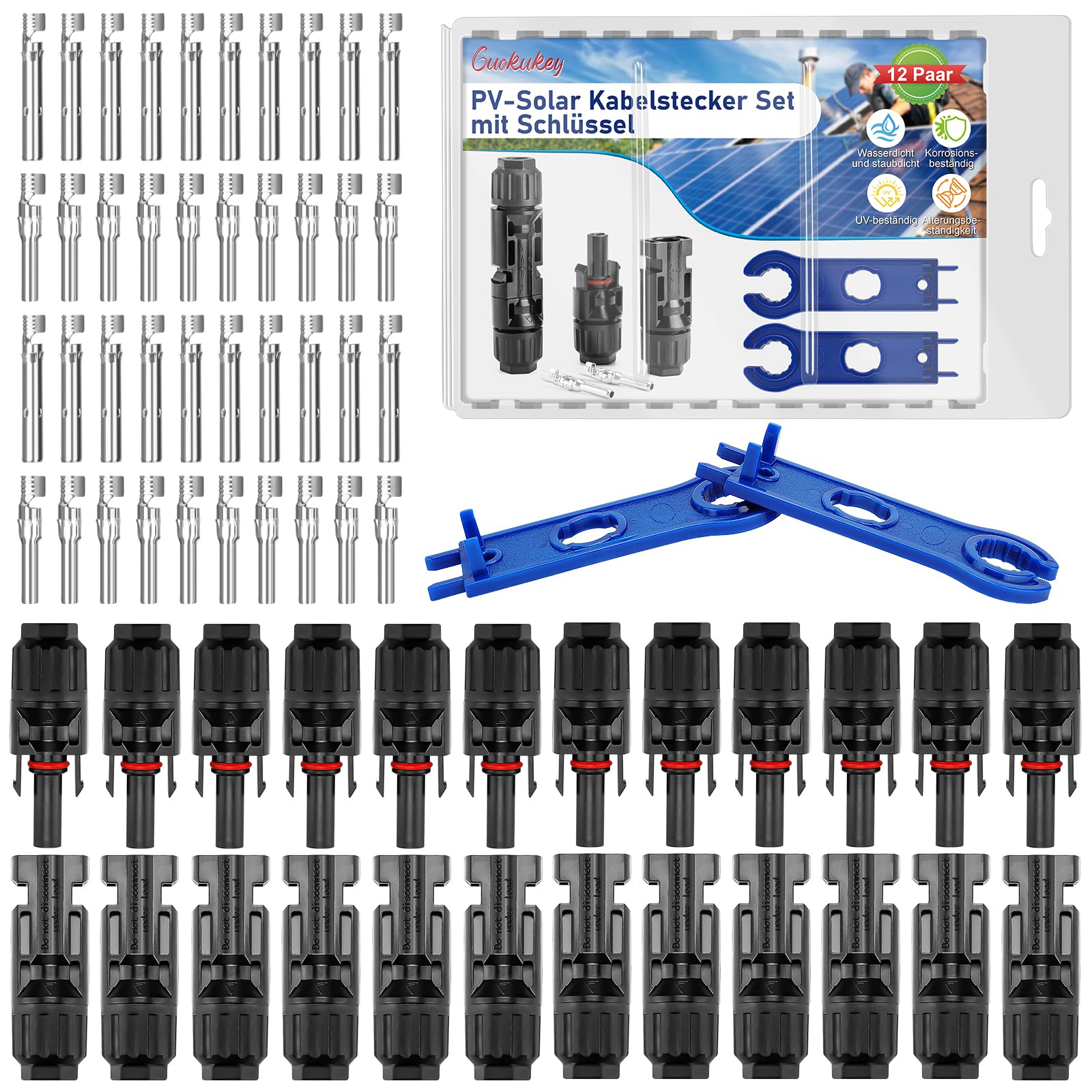 Offgridtec Solarkabel verlengkabel PV-stekker naar PV-stekker 6mm², 2m rood/ zwart