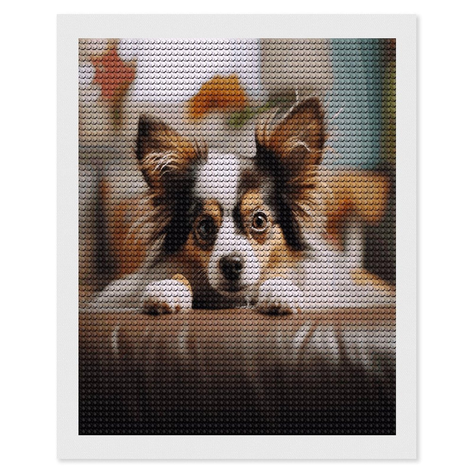 VstaDank Papillon Lying on Tummy Diamond Painting Kits Exquisite DIY Full Round Drill Diamond Dots Painting for Adults Beginner Diamond Photo Paint with Diamond Picture Art Wall Decor 16"x20"