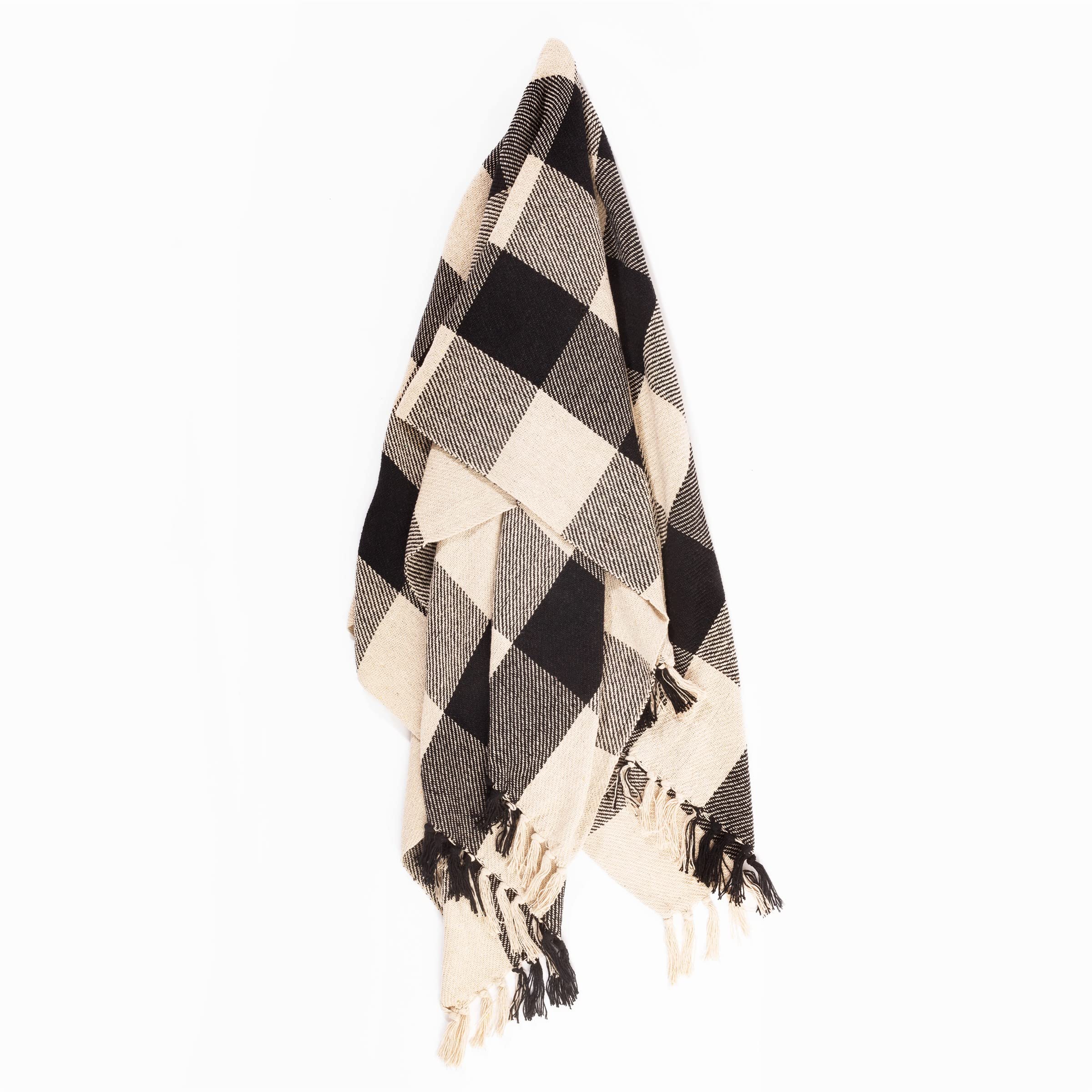 Sass & Belle Black Gingham Throw