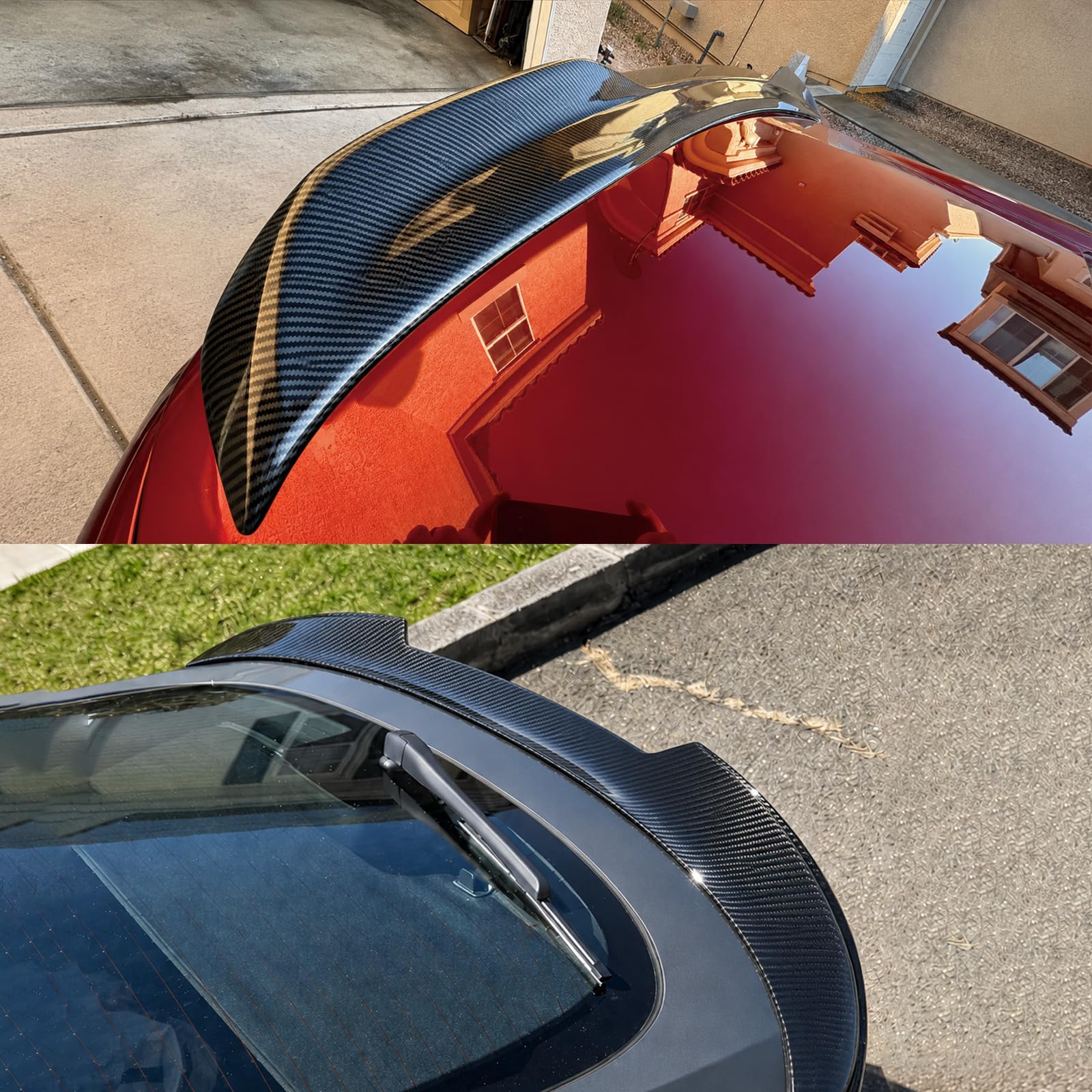 Photo 1 of Honda Civic Spoiler Compatible with 2022 2023 2024 2025 2026 11th Gen Sedan Rear Trunk Spoiler ABS Car Accessories (Glossy Carbon Fiber)