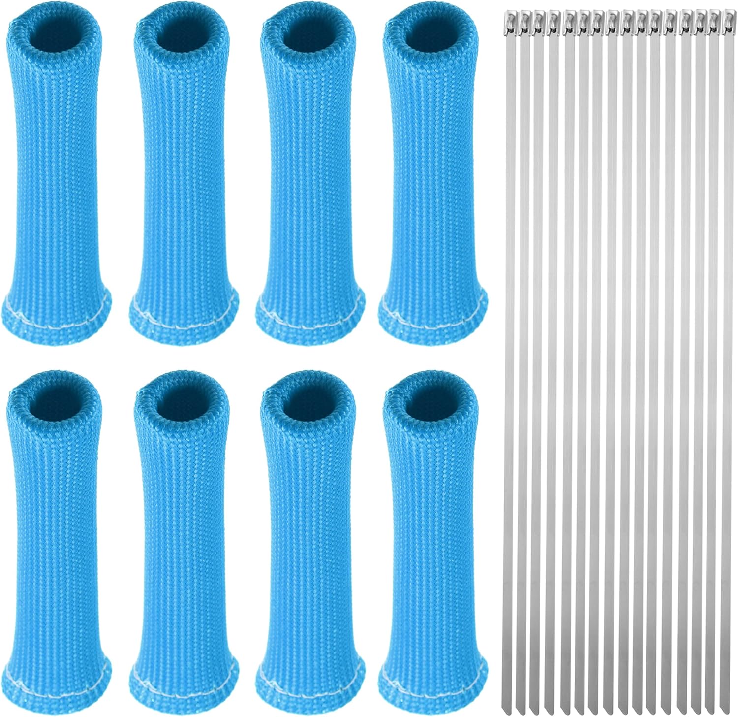 X AUTOHAUX 8pcs Spark Plug Wires Sleeve Heat Shield Covers