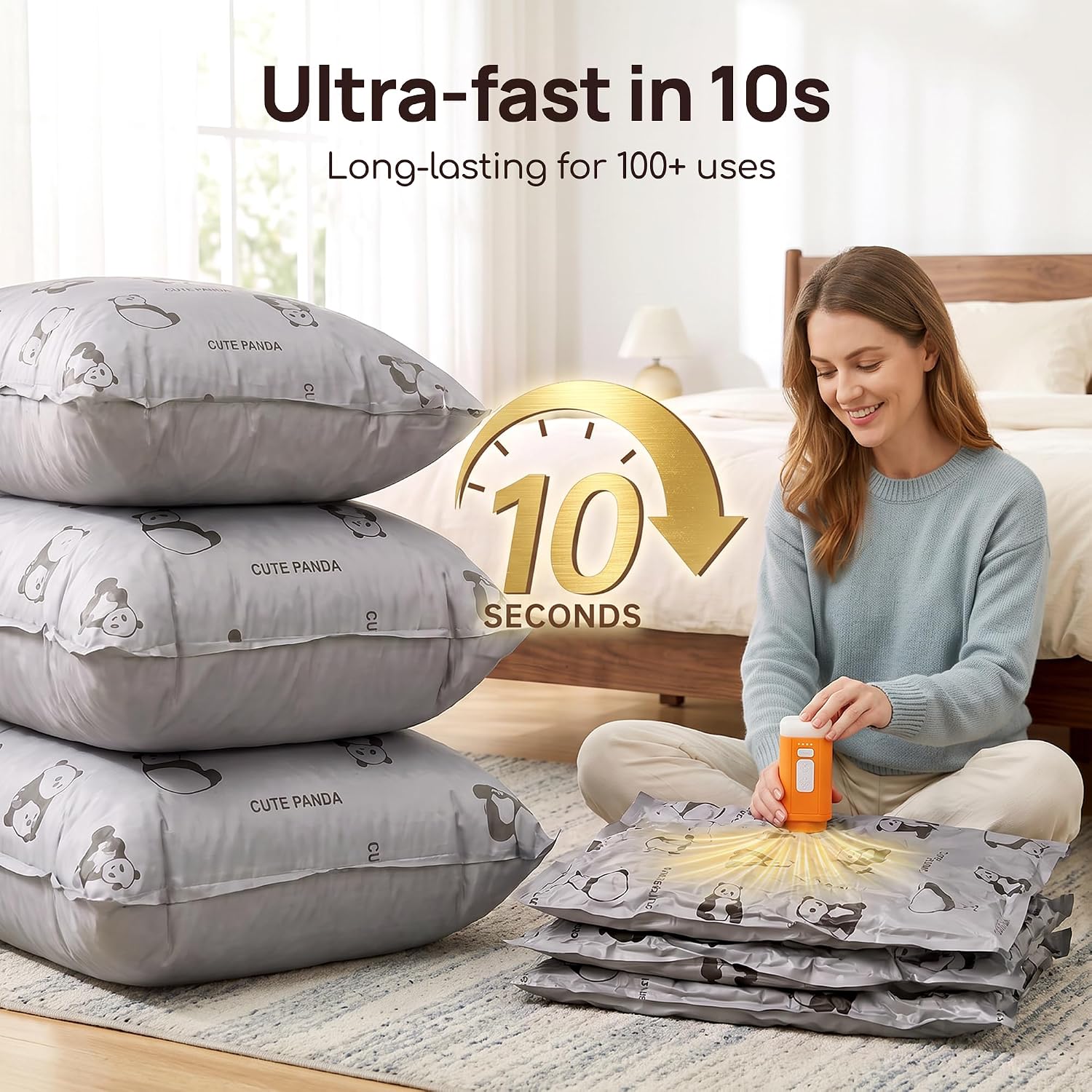 Vacuum Storage Bags with Cordless Pump for Travel & Clothing photo 3