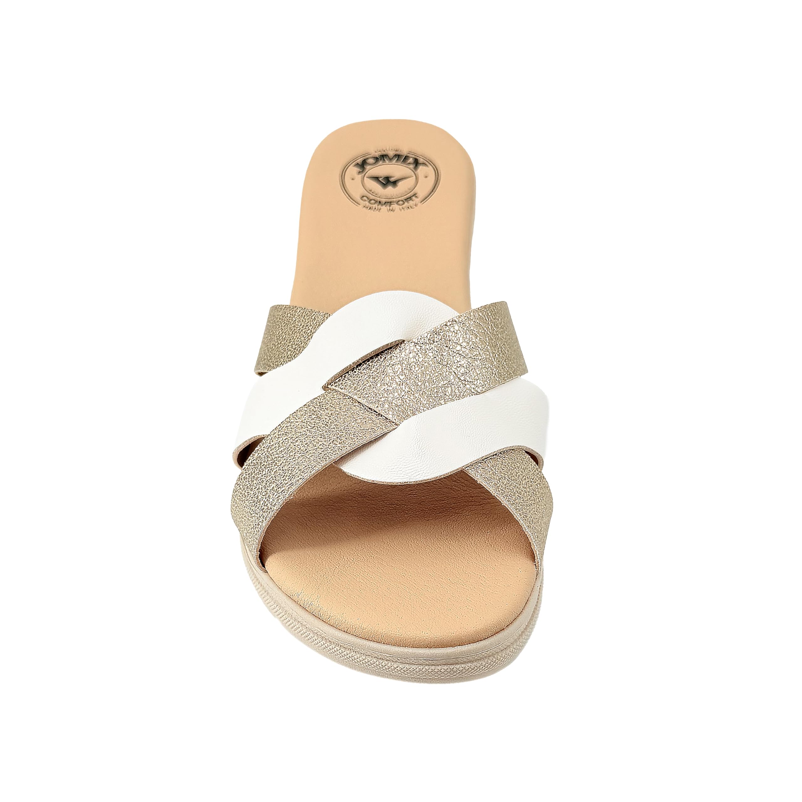 JOMIX Sandales à bretelles croisées pour femme - Pantoufles confortables - Élégantes et légères - Tongs tendance avec semelle antidérapante - Chaussures ouvertes pour la maison, la mer, la plage, les