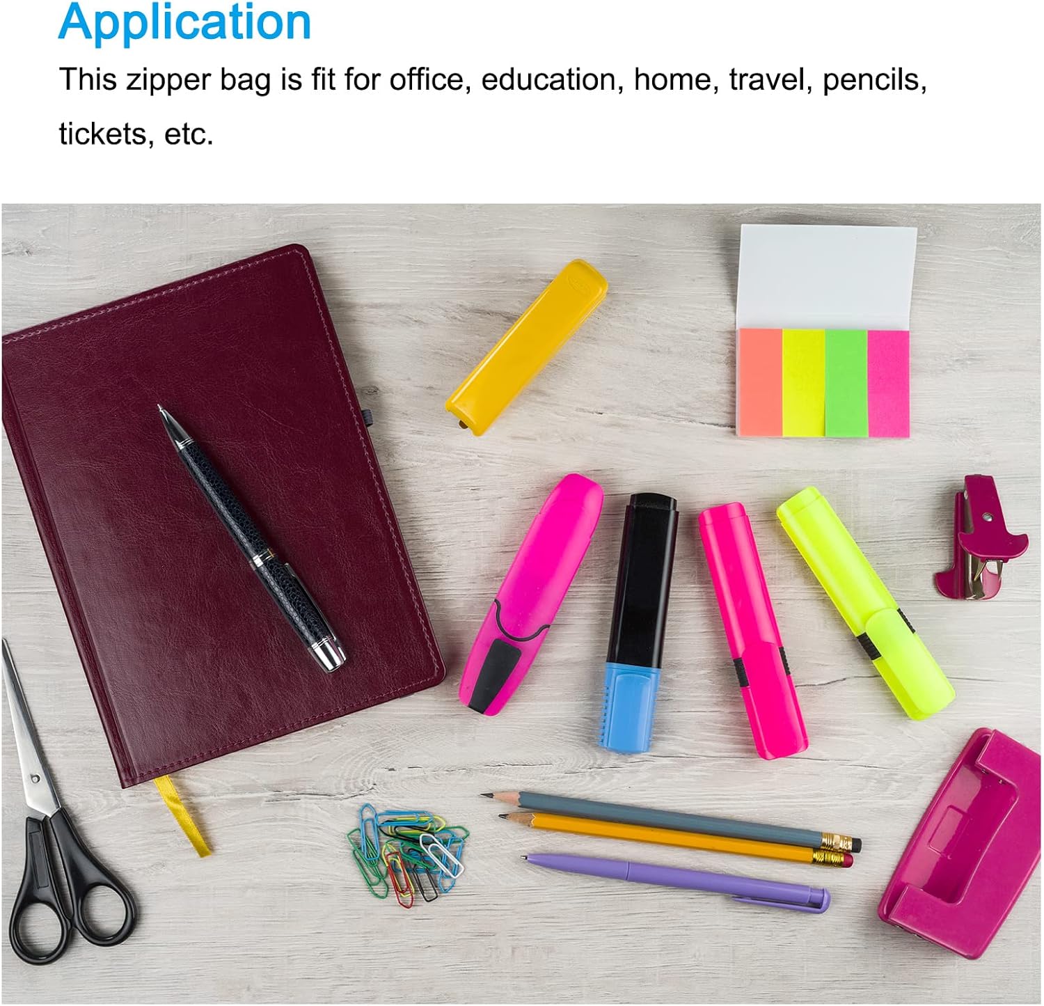 MECCANIXITY Mesh Zipper Bags, B8 Size Plastic Zip Pouch File Zipper Document Folder for Office Supplies Home Travel, Assorted Colors Pack of 6 - Image 5