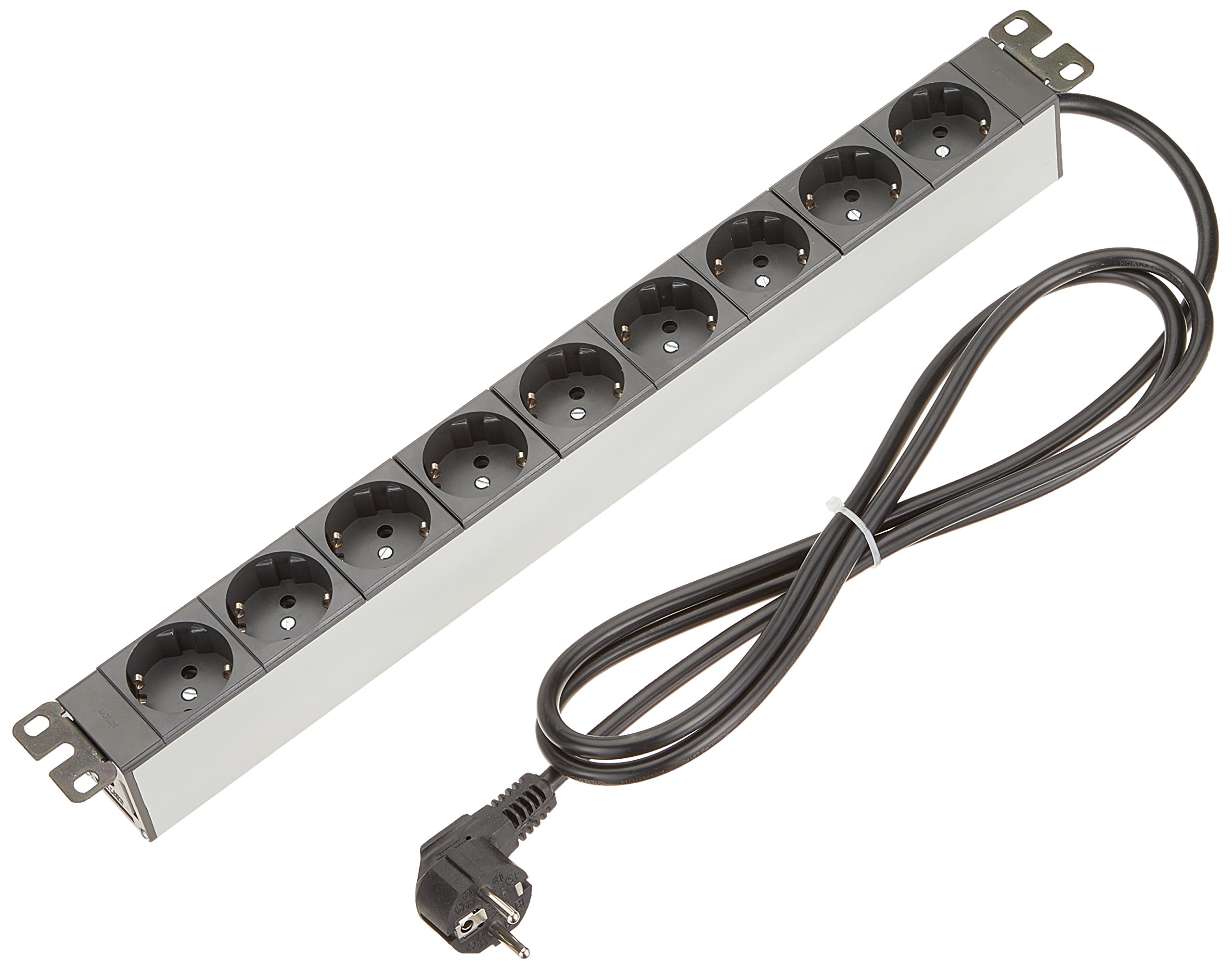 Electroblock 19" de 9 bases Schuko avec câble d'alimentation rackable pour baie