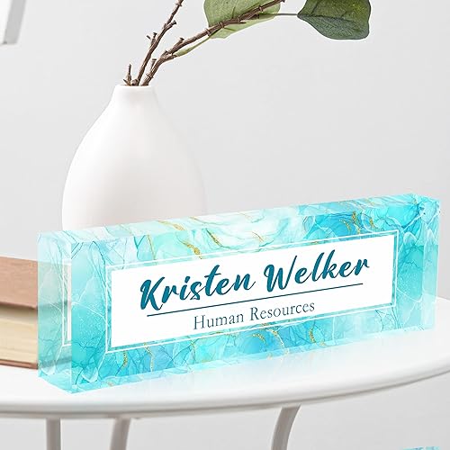 Miniatura 2 de Placa de nombre personalizada para escritorio de oficina, placa de nombre personalizada para escritorios, decoración de escritorio de oficina de