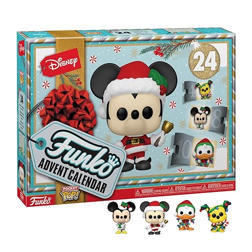 Funko Advent Calendar: Classic Disney - Mickey Mouse - 24 Giorni di Sorprese - Mini Figura in Vinile da Colleziones - Mystery Box - Idea Regalo - di Natale per Ragazze, Ragazzi e Bambini