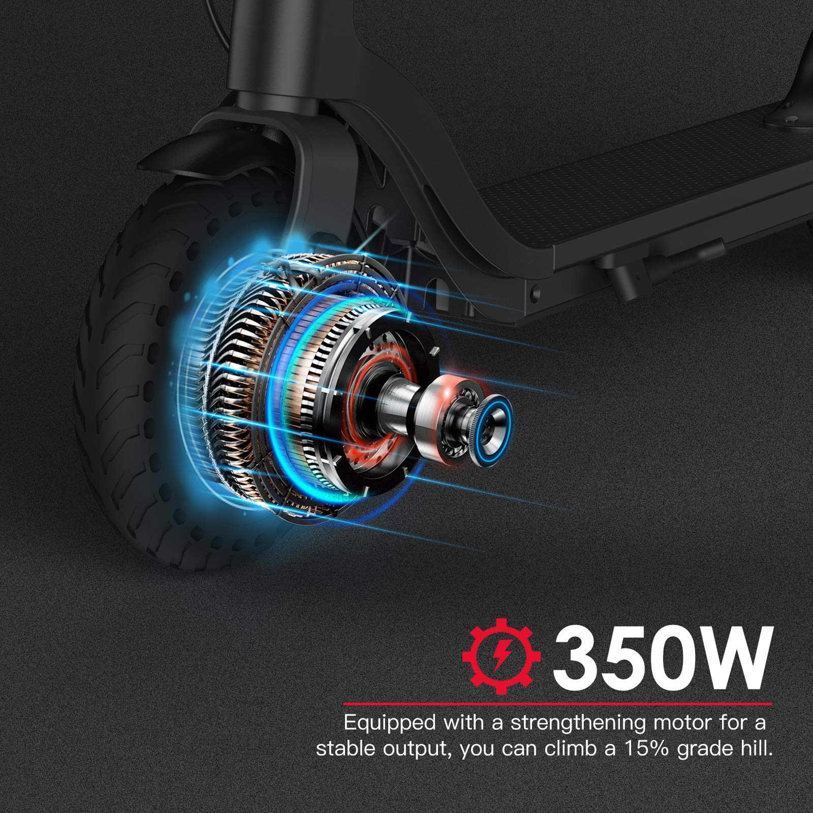Hiboy NEX3 Electric Scooter 8.5" Solid Tires Up to 16 Miles Long