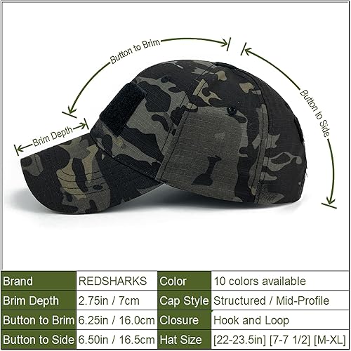 Miniatura 3 de REDSHARKS Gorra de béisbol de camuflaje de serpiente con bandera estadounidense operador táctico del ejército militar del ejército para disparar caza