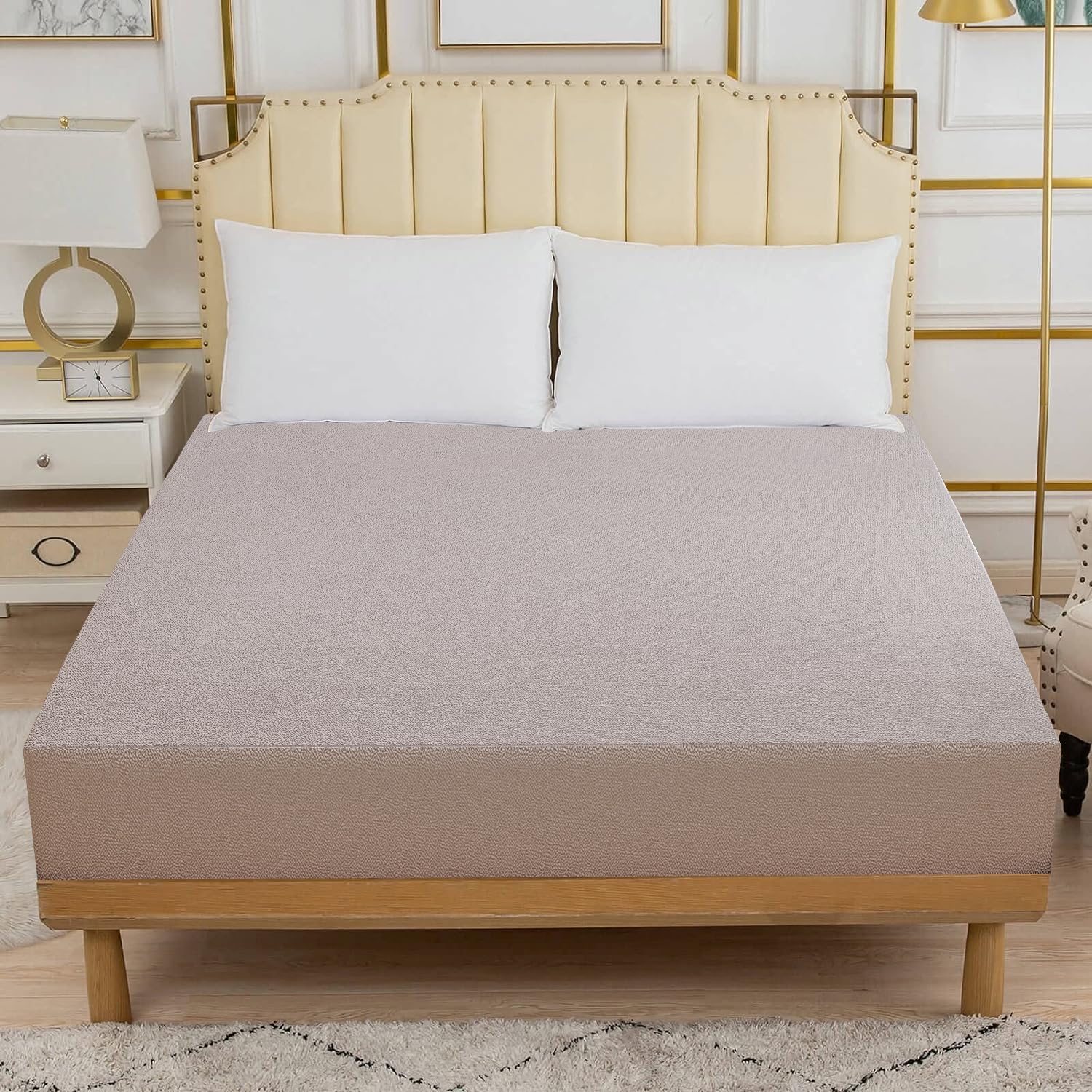 DREAM CARE Waterproof Mattress Protector 7280 Grey | Fitted Bed Cover Terry Cotton Surface with TPU Backing | Soft, Breathable, Noiseless, Hypoallergenic Mattress Cover-image-16