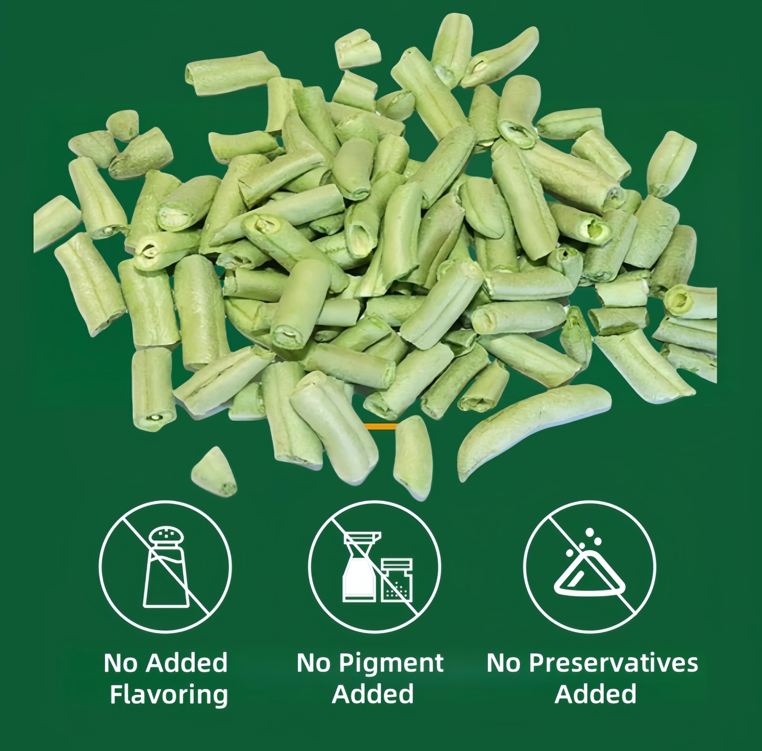 Freeze Dried Green Beans Snacks -150g 5.29oz Crunchy Vegetable Chips for Camping, Food Supply, Premium Freeze-Dried Fruits, Natural Healthy Snack (Knife bean)