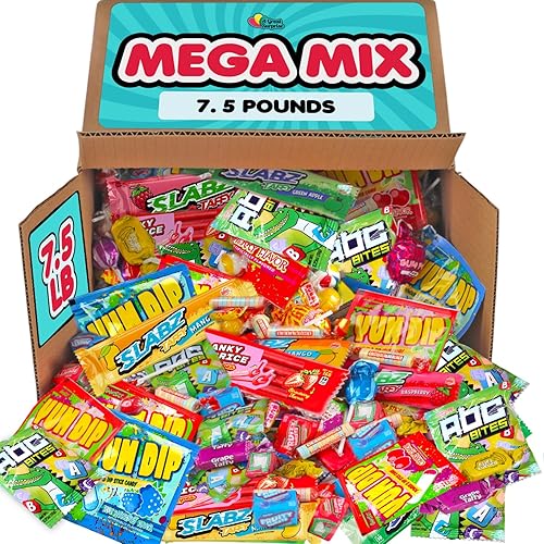 Bulk Candy Assortment - 7.5 Pounds - Candy Variety Pack - Candies Individually Wrapped