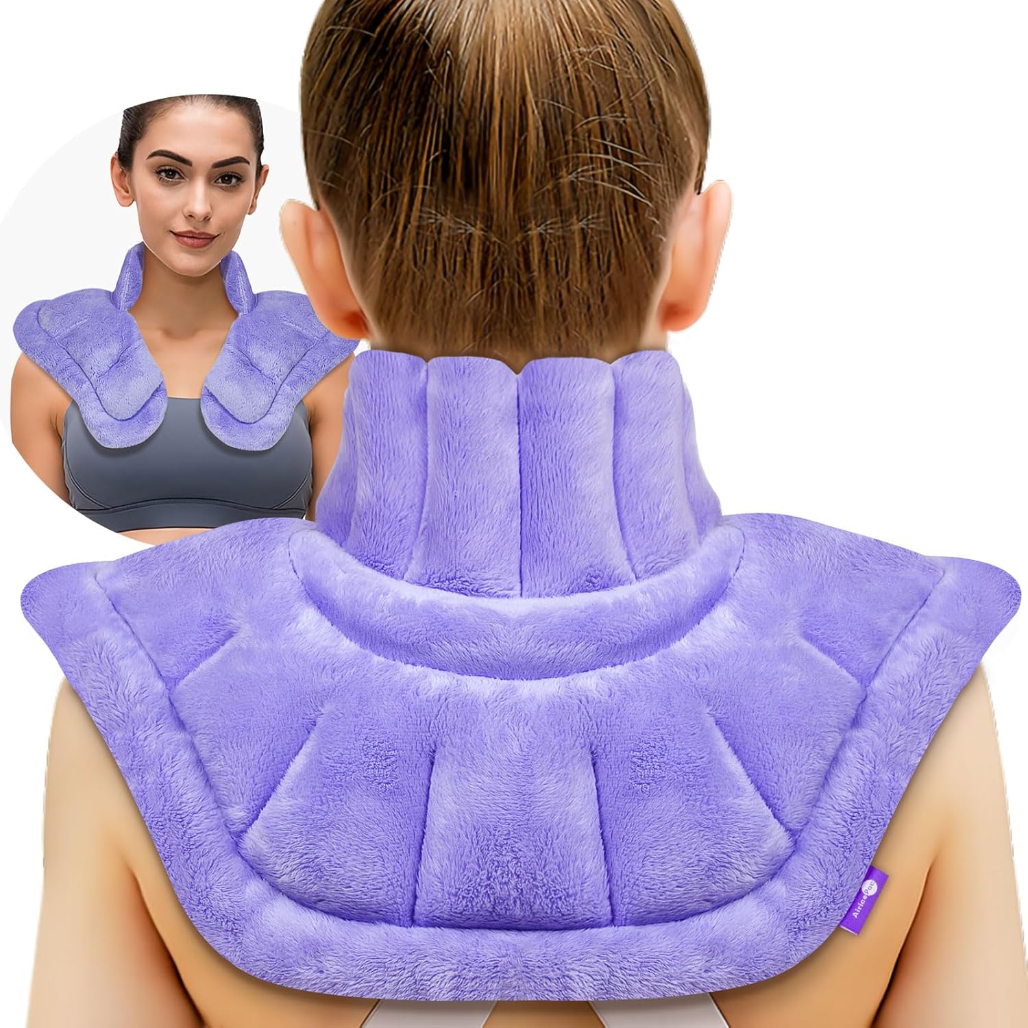 Microwave Heating Pad for Neck Shoulders and Back Pain Relief with Moist Heat, Weighted Microwavable Heated Neck Wrap Warmer, Scented Purple Microwave Heating Pad for Neck Shoulders and Back Pain Relief with Moist Heat, Weighted Microwavable Heated Neck Wrap Warmer, Scented Purple