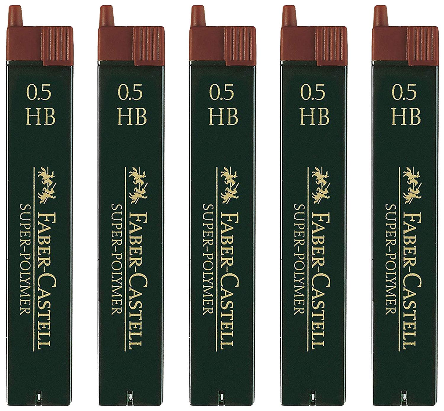 Faber Castell Super-Polymer Fine Leads 0.7 HB, 5x, 0.5hb, 1