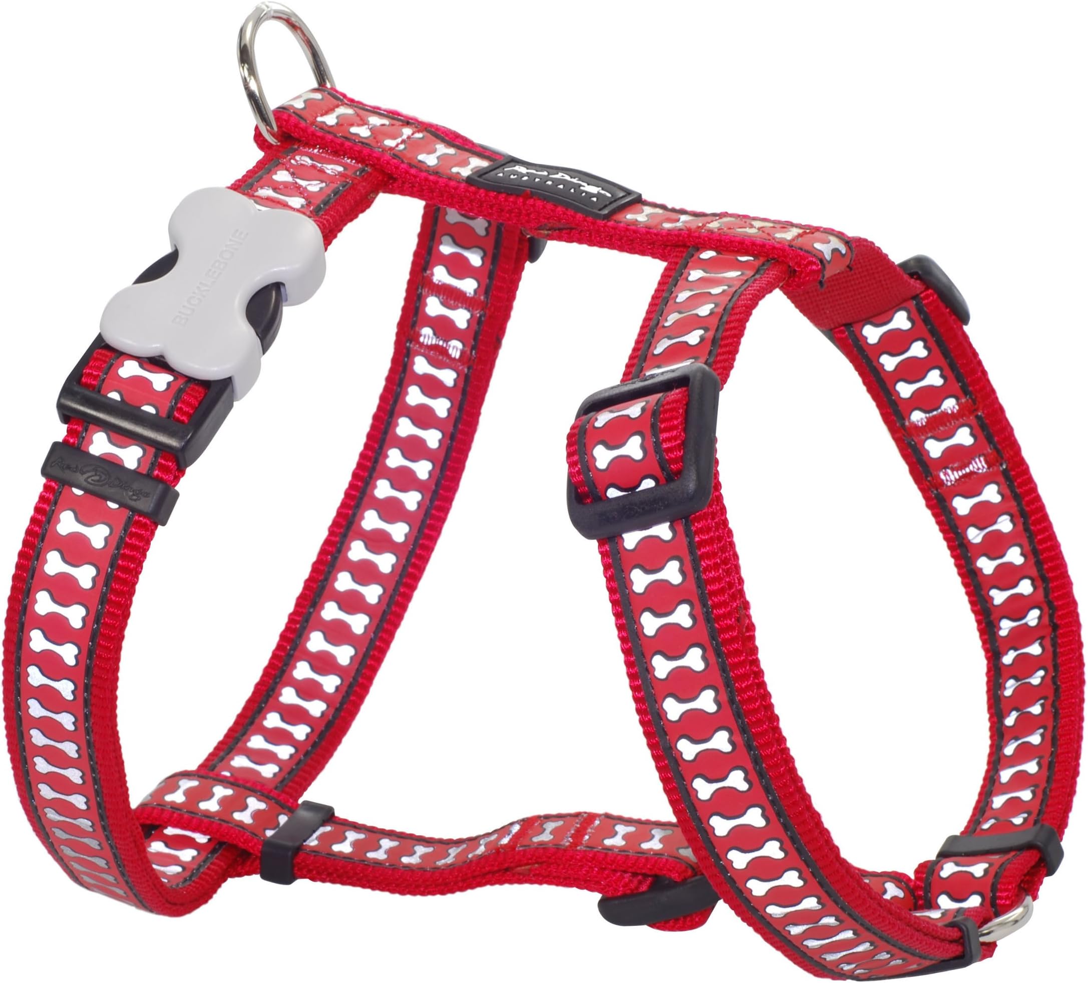 Red Dingo Reflective Safety Dog Harness, Large, Red