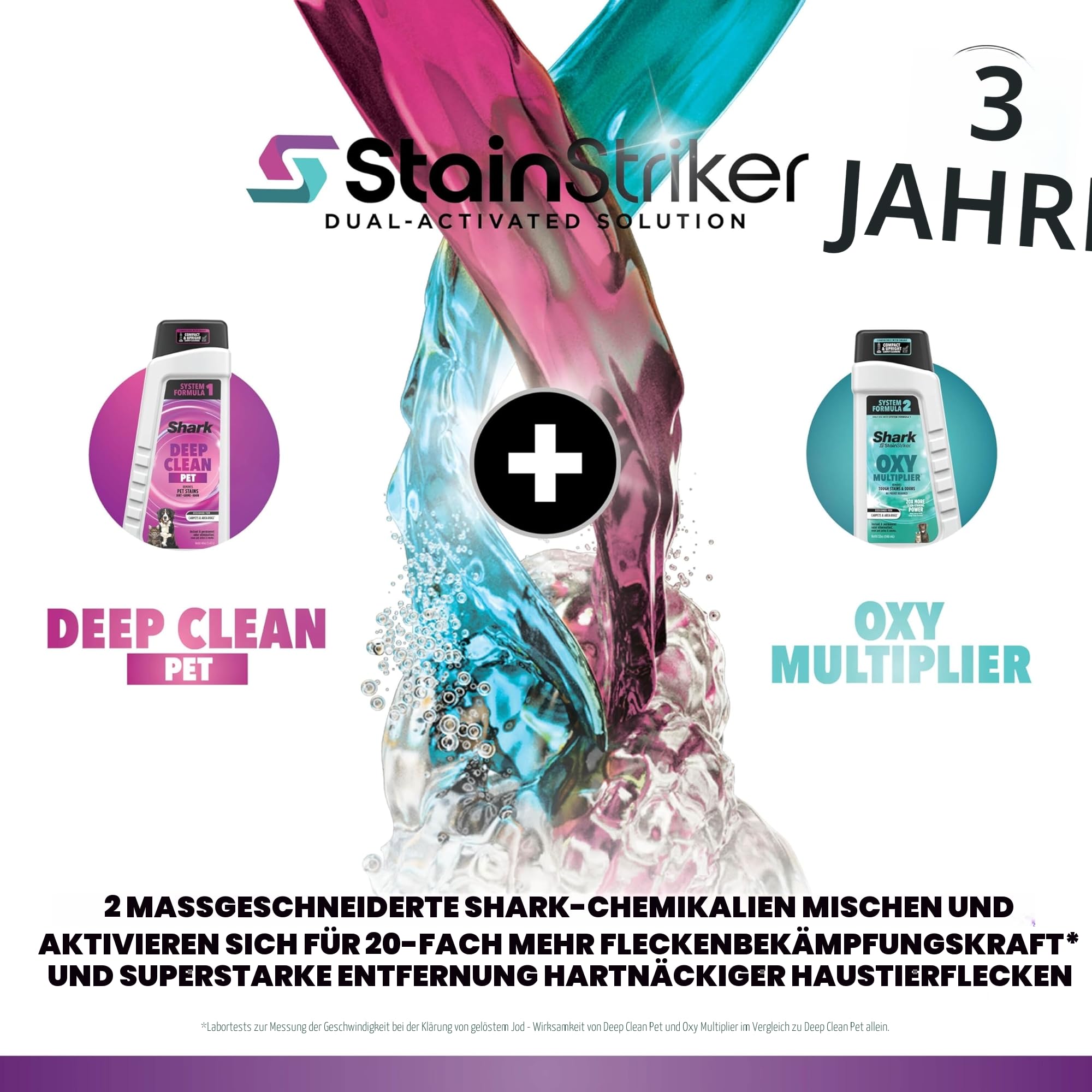 Shark StainStriker HairPro Haustierfleckenreiniger, 450 W starke Saugkraft, Anti-Verstopfungs-Haarentferner, entfernt hartnäckige Flecken und Gerüche, leicht und