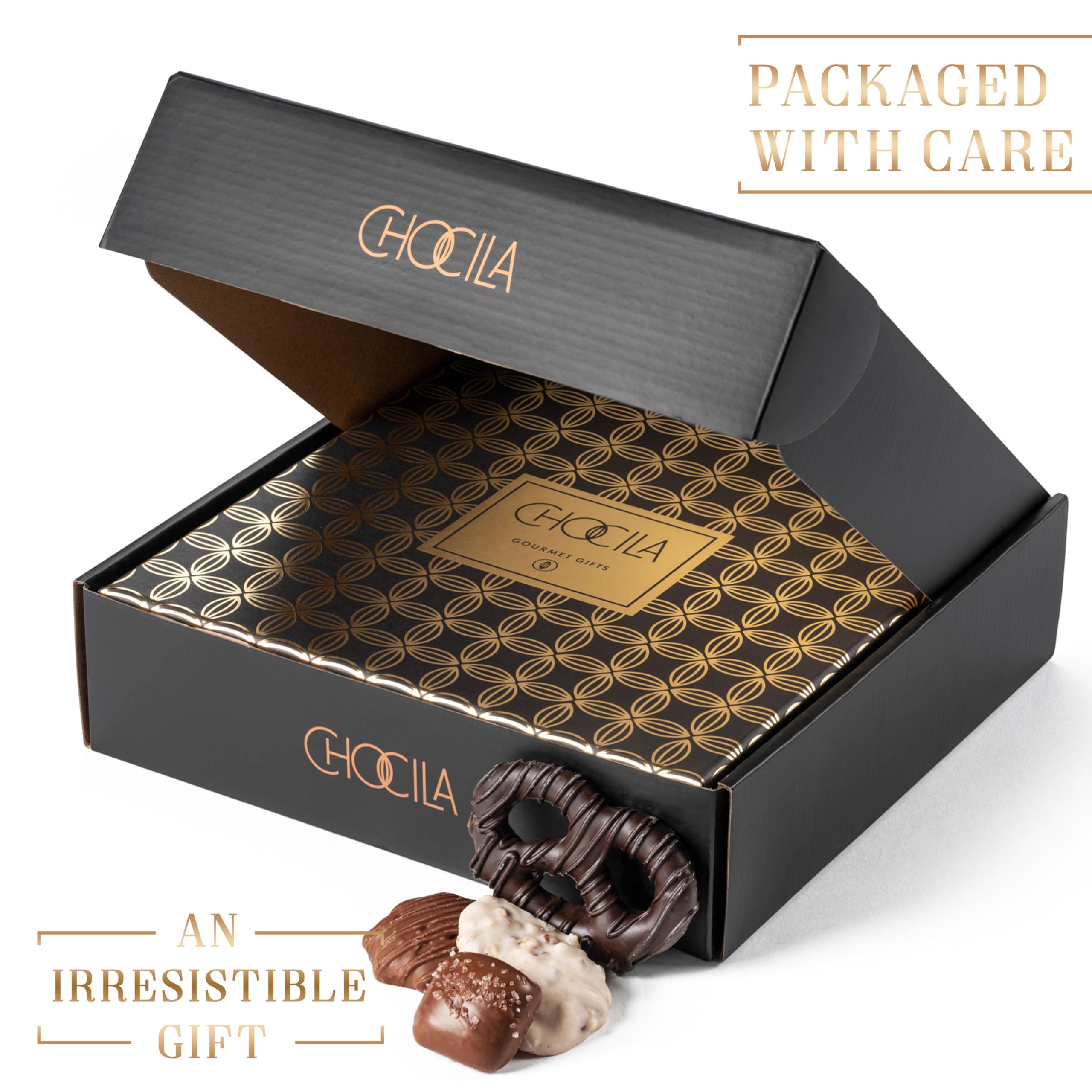 Christmas Gourmet Chocolate Gift Box | Assorted Chocolates Variety Snack Basket, Food Arrangement Platter, Birthday Present, Holiday, Corporate Parties, Sympathy, Candy Gifting Idea, Him, Her, Men Women, Family