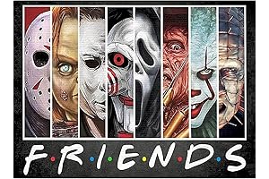 Leazeruce DIY 5D Diamond Painting Kits Horror Movie Characters Halloween Paint by Numbers (12x16inch/30x40cm)