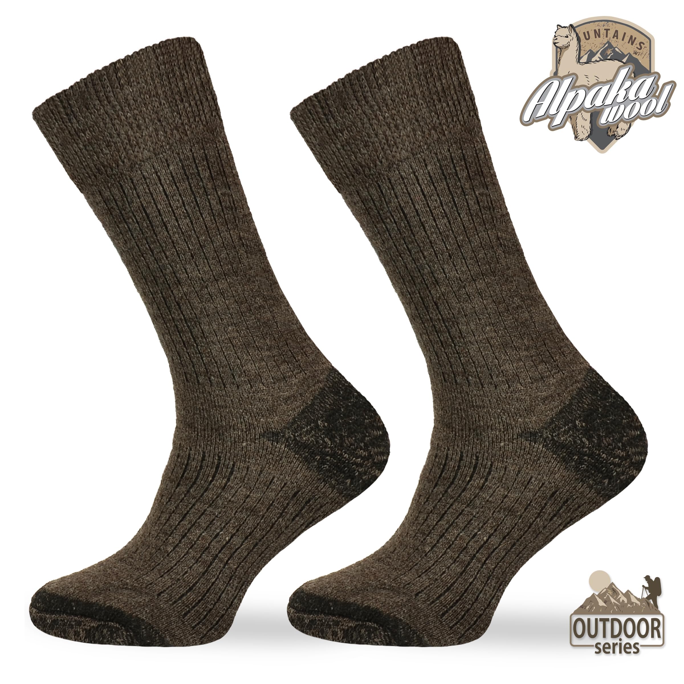 COMODO TECHNICAL SOCKS - Chaussettes sans pression - Laine mérinos et alpaga - Hiver, chaudes, confortables, respirantes, pour un usage quotidien, résistantes -