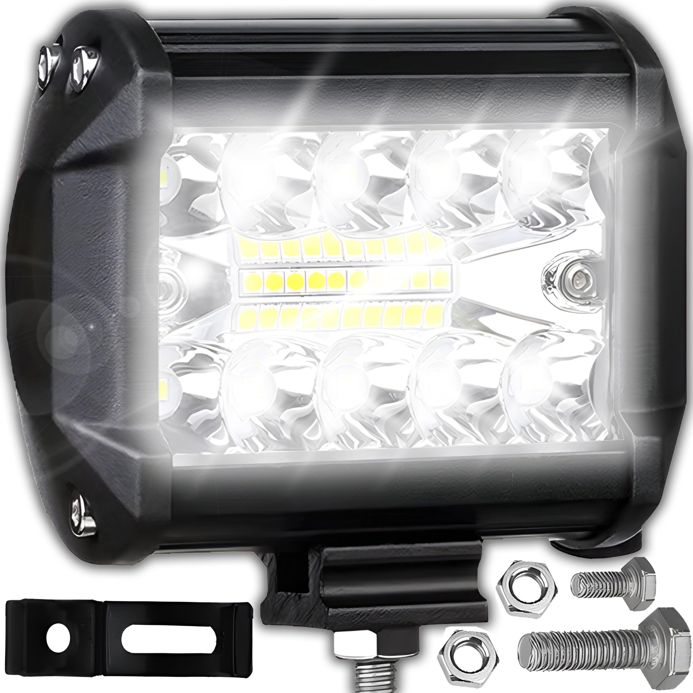 Faro Lavoro LED Retoo 120W - 8000 Lumen, 12V, Per Moto, Auto, Trattori, Illuminazione Potente - Foto 8