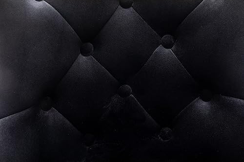 Miniatura 20 de BTEXPERT - Taburete de comedor tapizado de 25 a 33 pulgadas con respaldo alto, taburete de barra con cabeza de clavo copetudo negro (1) Borde de