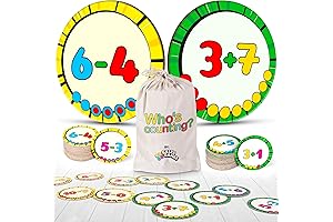 Active Learning Who's Counting Game: Oversized Number, Addition and Subtraction Cards for Kids