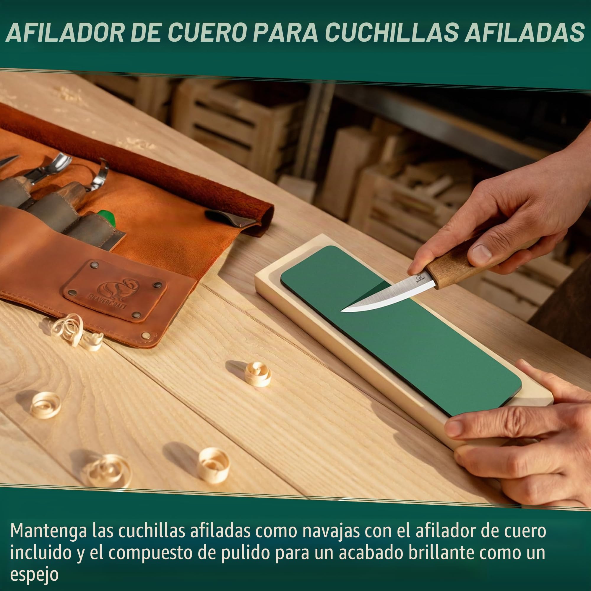 BeaverCraft Kit de Talla de Madera de Lujo S18X - Juego de Cuchillos para Tallar - Juego de Cuchillos para Tallar - Kit para Trabajar la Madera S18X