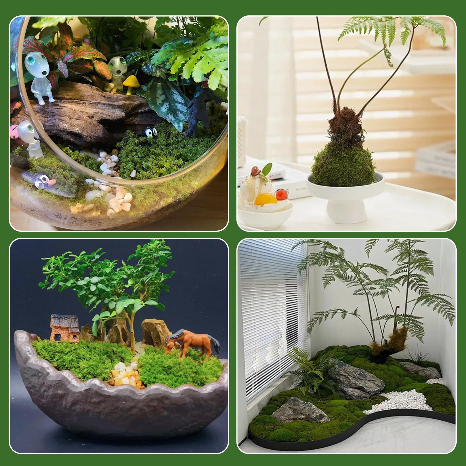 Muschio Artificiale 200g Per Decorazioni | Verde Eterno Per Pareti, Fioriere E Presepi | Facile Da Usare E Naturale - 2