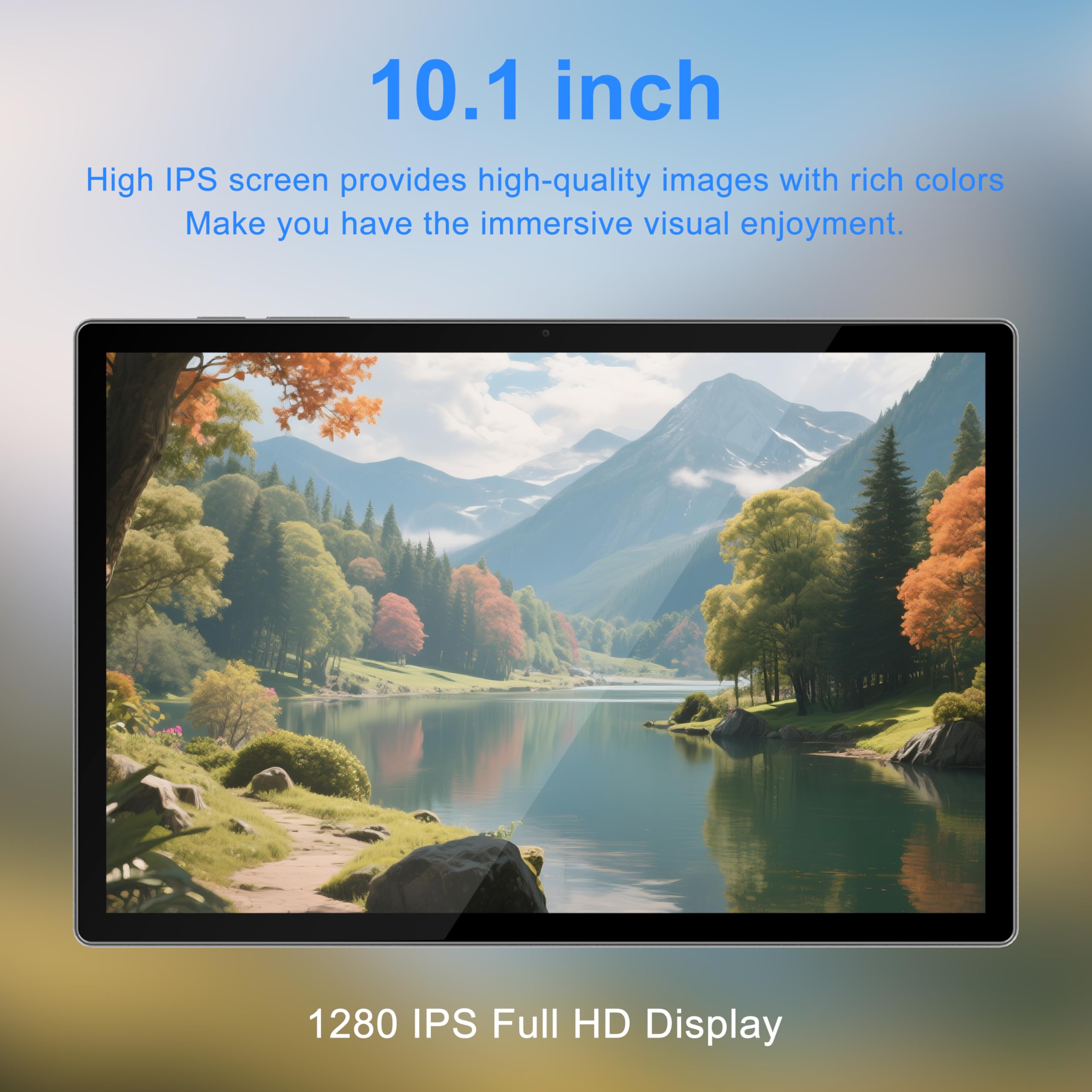 Android Tablet, 10-Zoll-Tablets mit Schutzhülle, Quad-Core-Prozessor, 5,0 MP Frontkamera + 8,0 MP Rückkamera, 5000 mAh Bluetooth IPS-Tablets, WLAN-Tablet