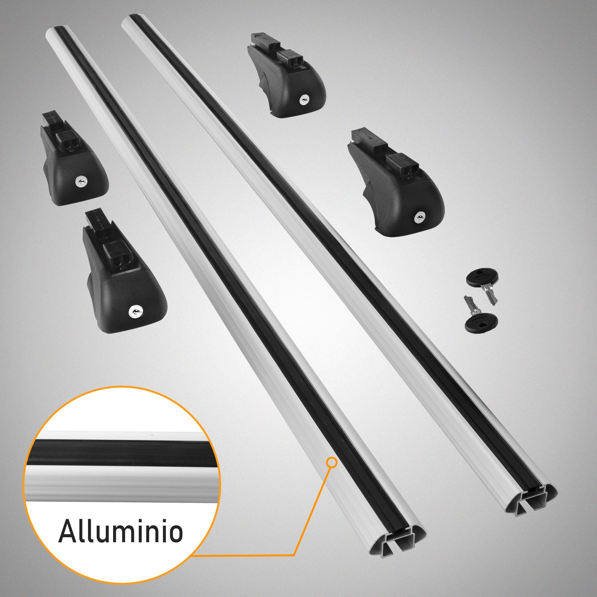 CHROMEMASTER Portapacchi da Tetto, Barre Tetto; Compatibile con Toyota RAV4 2016-2018; Per il Trasporto di Box da Tetto, Portabiciclette, Scala | Struttura Leggera e Resistente in Alluminio