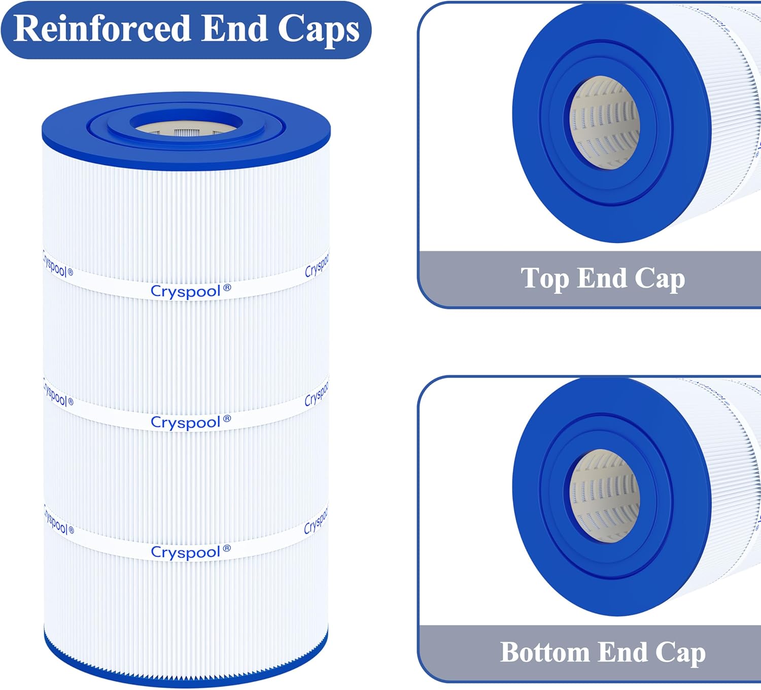 Cryspool® C100S Filter Compatible with CX100XRE, C100S, SwimClear C100S, PA100S, C-9440, 100 Sq. Ft Pool Filter Cartridge, 1 Pack - Image 5