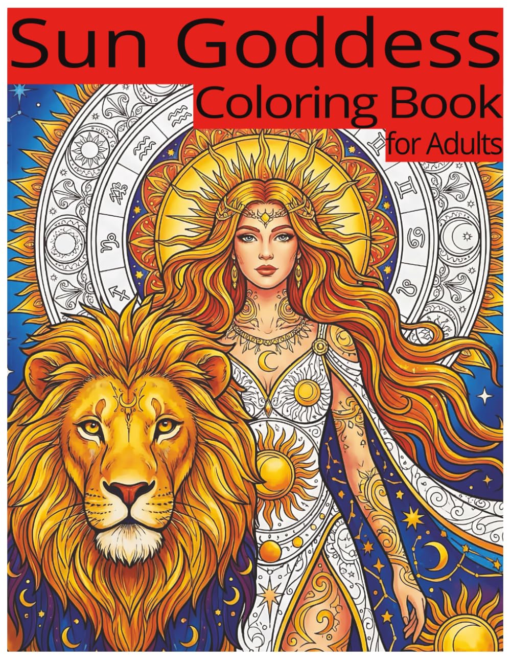 Sun Goddess Coloring Book for Adults
