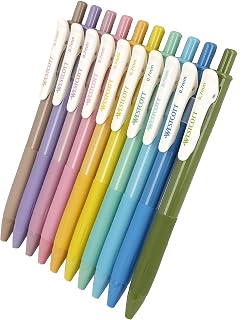 Westcott Gel Pencils Wine Day Set 10 Pieces Spring Edition | Gel Pens with 10 Bright Colourful Colours | 0.7 mm Line Width for Soft, Accurate Dashes when Writing and Drawing | E-733900 00