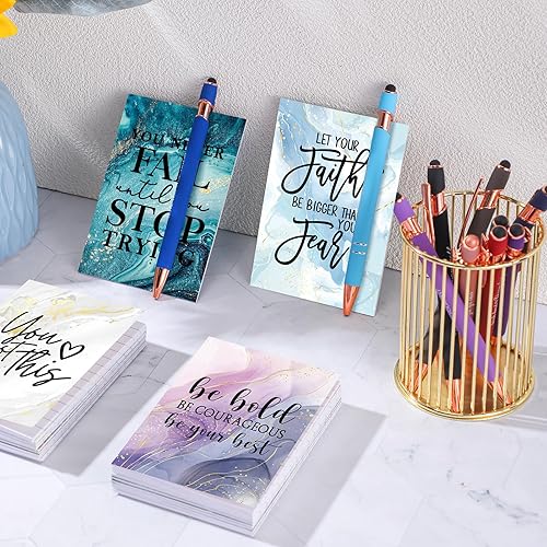 Miniatura 6 de Harloon 60 unidades de regalos de fin de año para estudiantes y profesores, cuadernos de bolsillo pequeños inspiradores a granel, mini cuadernos de