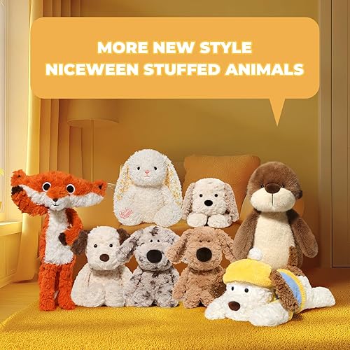 Miniatura 4 de Animales de peluche, adorables juguetes de peluche de 16.5 pulgadas, suave y cómodo, regalo para niños, beigegris