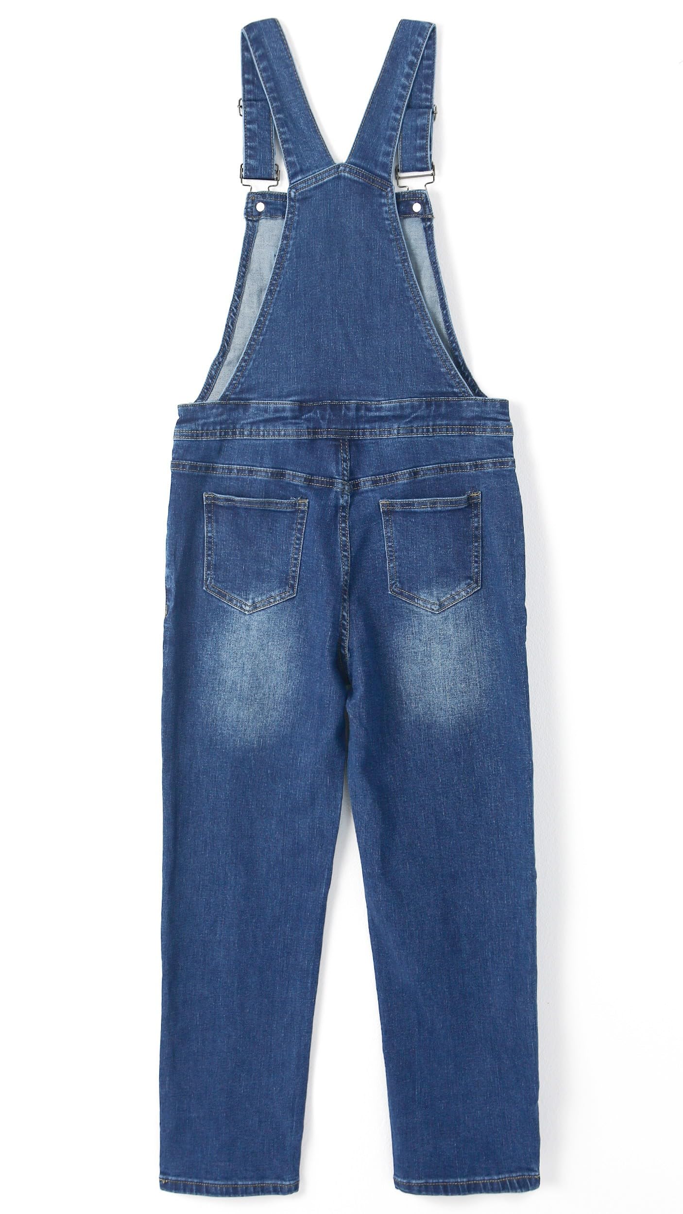 KIDSCOOL Jungen Denim-Latzhose Ripped verstellbare Träger elastischer Bund