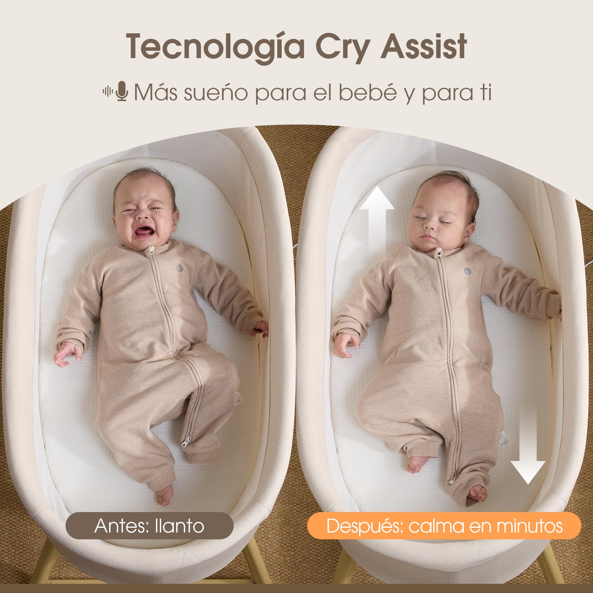 Maydolly Cuna eléctrica - Minicuna colecho bebé para Cama de Matrimonio