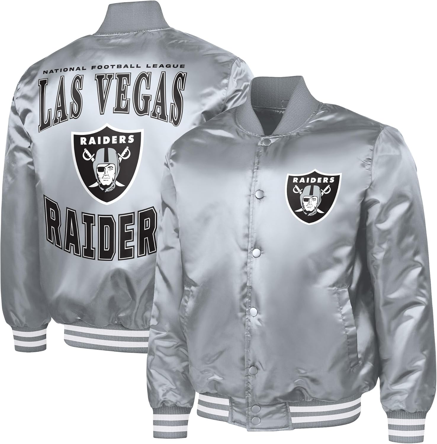 G-III Sports Men's NFL Adaptive Full-Snap Varsity Jacket