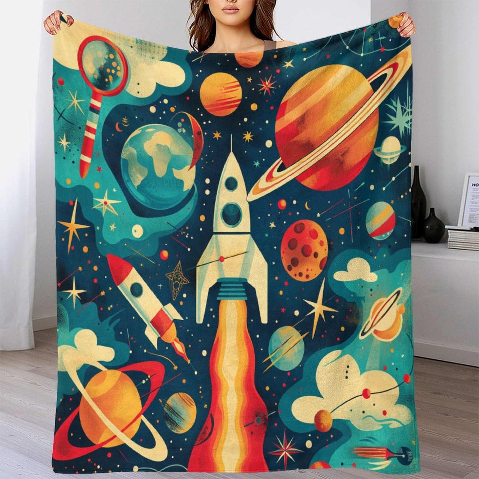 Coperta in morbido pile di flanella, ideale come regalo di compleanno per amici, familiari, regalo di Natale per amici e partner, coperta natalizia per divano e letto, 150 x 200 cm