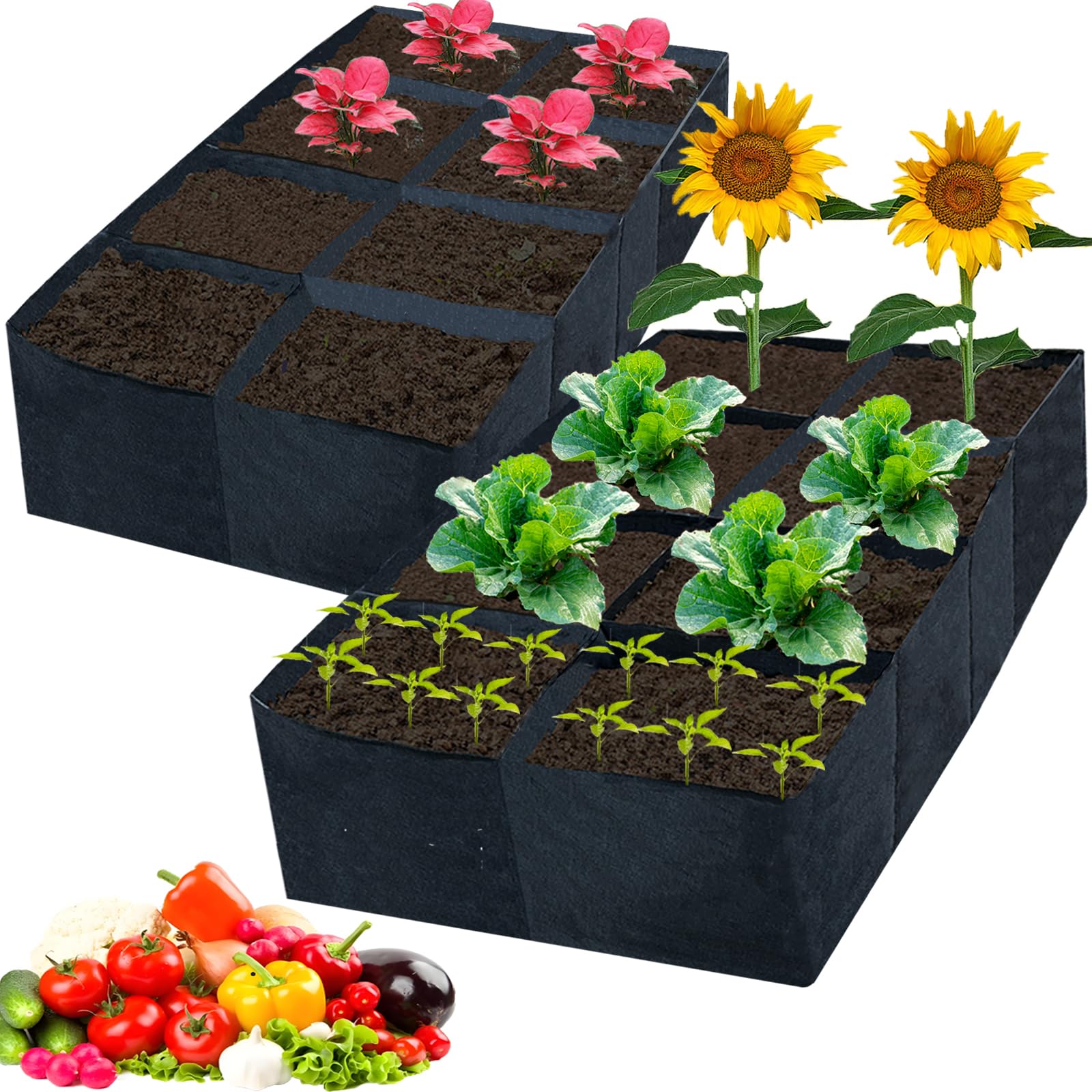 XMxoTxo Fabric Raised Garden Beds
